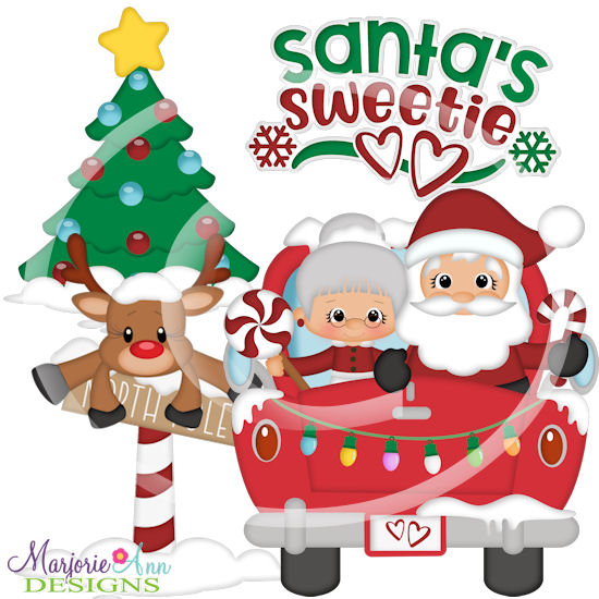 Santa's Sweetie SVG Cutting Files Includes Clipart - Click Image to Close